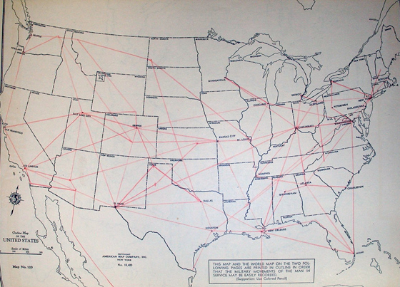 Lee Willey's WWII Travels, United States